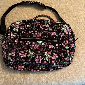 Gently used Vera Bradley weekender bag in raspberry print